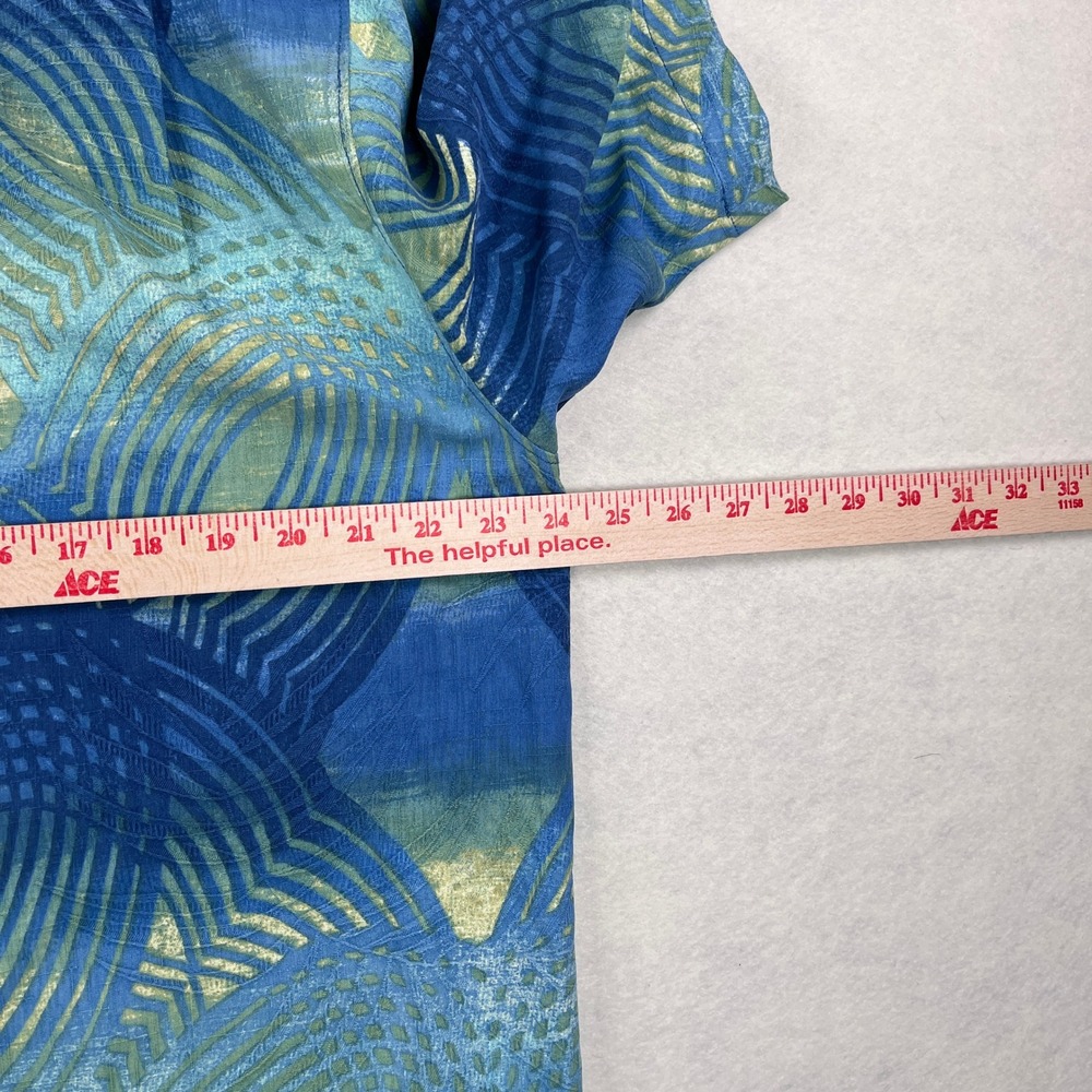 NEW! Tommy Bahama Cloud & Clear Blue Silk Abstract Palm Print Shirt Mens L NWT - Picture 6 of 8